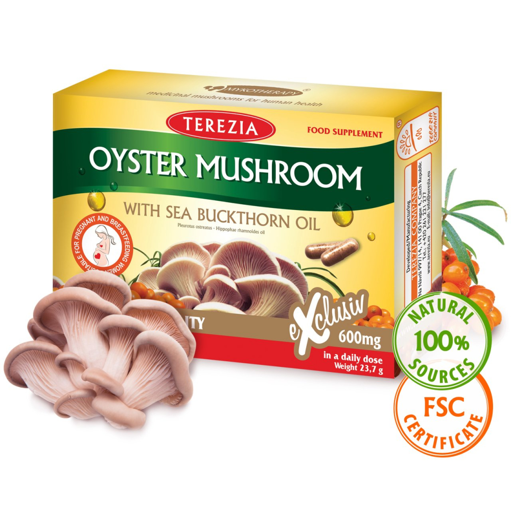 Oyster mushroom with seabuckthorn oil 60 capsules Terezia.eu Food