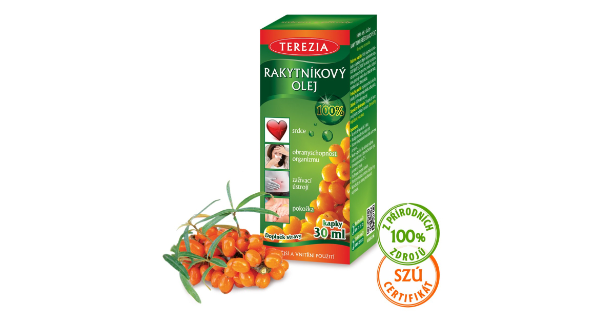 100% Rakytníkový olej v kapkách 10 ml | Terezia.eu