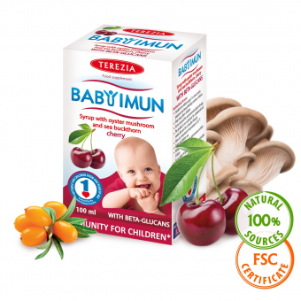 BABY IMUN syrup with oyster mushrooms and sea buckthorn - cherry