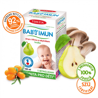 BABY IMUN sirup s hlívou a rakytníkem - hruška