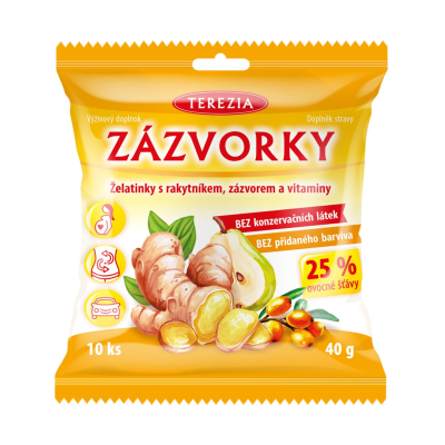 Zázvorky želatinky s rakytníkem, zázvorem a vitaminy