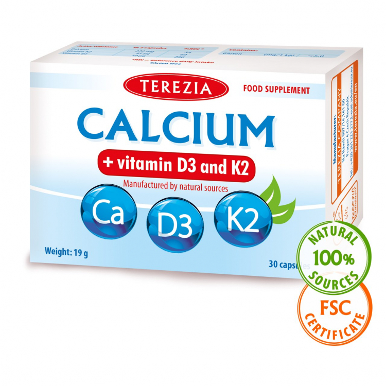 CALCIUM + vitamins D3 and K2 | Terezia.eu | Food ...