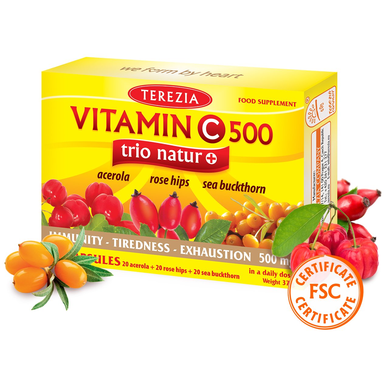 Vitamin C TRIO NATUR+ 60 capsules | Terezia.eu