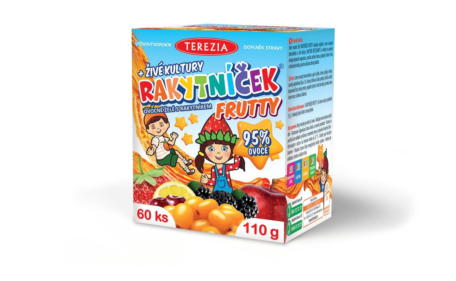 Balení TEREZIA RAKYTNÍČEK FRUTTY ovocné želé